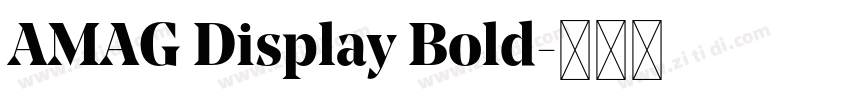 AMAG Display Bold字体转换